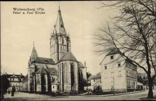 Ak Wissembourg Weißenburg Elsass Bas Rhin, Peter und Paul Kirche