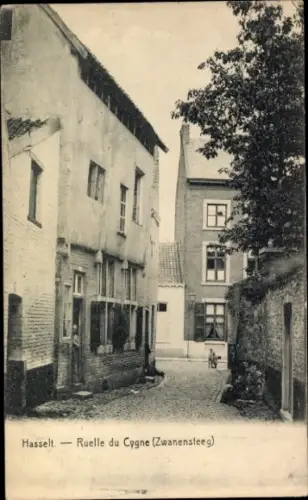 Ak Hasselt Limburg Belgien, Ruelle du Cygne, Zwanensteeg