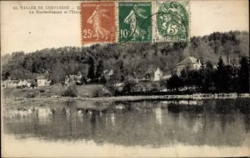 Ak Chevreuse Yvelines, Vallée de  Wasserlandschaft, Häuser