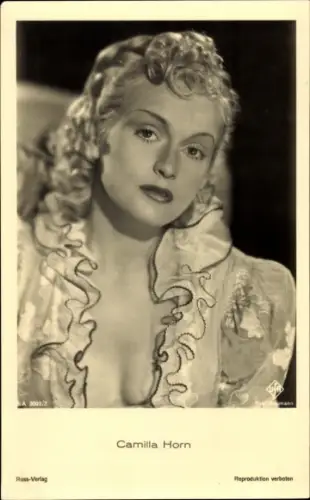 Ak Schauspielerin Camilla Horn, Portrait