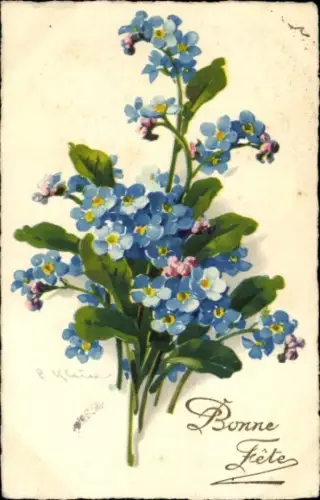 Künstler Ak Klein, Catharina, Vergissmeinnicht