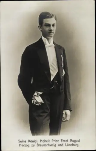 Ak Seine Königl. Hoheit Prinz Ernst August Herzog zu Braunschweig und Lüneburg, Portrait