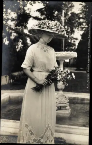 Ak Herzogin Victoria Adelheid von Sachsen Coburg Gotha, Portrait