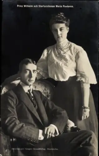 Ak Prinz Wilhelm von Schweden, Marija Pawlowna Romanowa, Prinsessan Maria von Schweden, Portrait