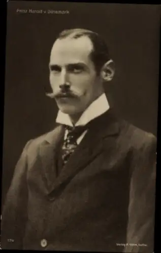 Ak Prinz Harald von Dänemark, Portrait