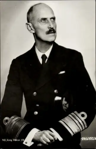 Ak König Haakon VII von Norwegen, Portrait
