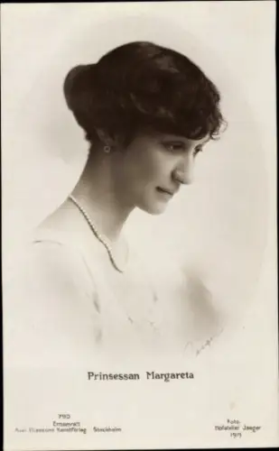 Passepartout Ak Prinzessin Margaretha von Schweden, Portrait