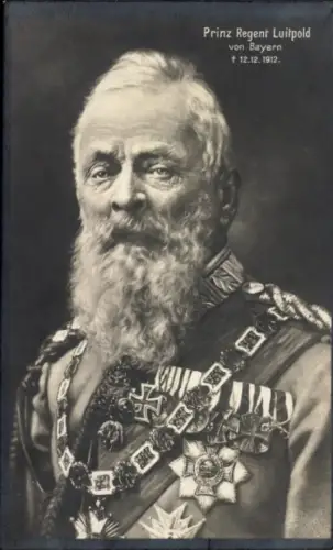 Ak Prinz Regent Luitpold, Porträt in Uniform