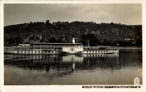 Ak Dresden Loschwitz, Dampfer Leipzig