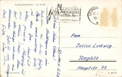 Ak Leipzig, Ratskeller