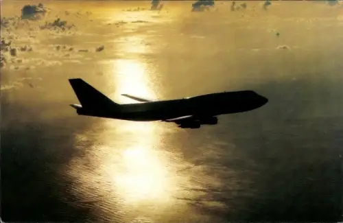 Ak Ägyptisches Passagierflugzeug, EgyptAir, Boeing 747/300