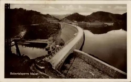 Ak Pilchowice Mauer Wleń Lähn Schlesien, Bobertalsperre