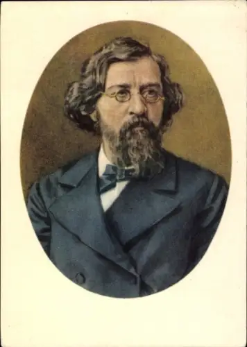 Künstler Ak Bondar, Schriftsteller Nikolai Gawrilowitsch Tschernyschewski, Portrait