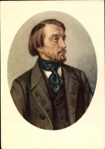 Künstler Ak Bondar, Literaturkritiker Wissarion Grigorjewitsch Belinski, Portrait