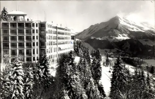 Ak Leysin Kanton Waadt, Schnee, Berge, Hotel,  Club Méditerranée