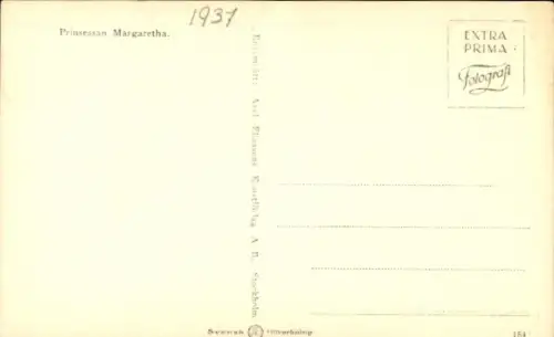 Ak Prinzessin Margaretha, Portrait mit Puppe