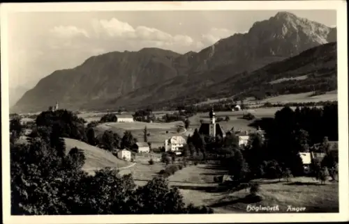 Ak Anger Steiermark, Berglandschaft, Dorfansicht, Kirche,  aus Anger