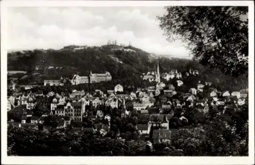Ak Linz am Rhein, Stadtansicht,  viele Häuser, Hügel im Hintergrund