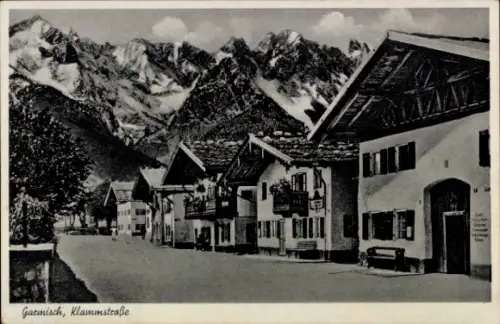 Ak Garmisch Partenkirchen in Oberbayern, Klammstraße