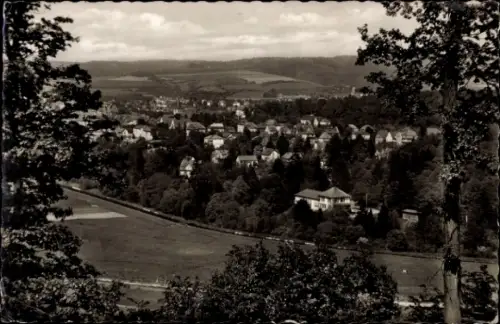 Ak Arnsberg im Sauerland Westfalen, Landschaft mit Villen, Bäume, Wiesen,  Schwarz-Weiß-Foto
