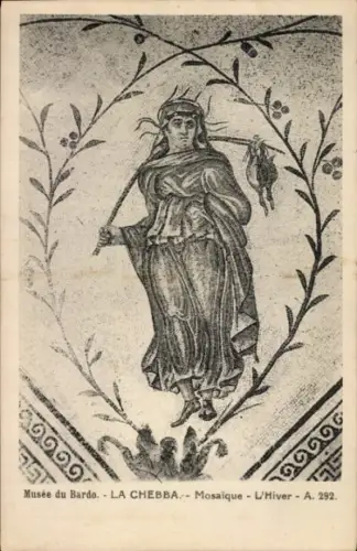 CPA Musee du Bardo, La Chebba, Mosaique