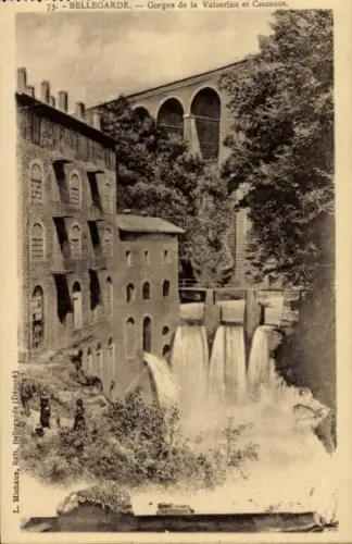 Ak Bellegarde sur Valserine Ain, Wasserfälle, Gorges de la Valserine, Cascanes, Gebäude, Natur