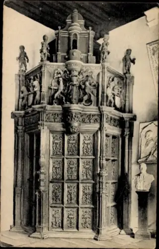 Ak Oudenaarde Audenarde Ostflandern, Skulptur, Holzarbeit, Renaissance-Stil,  Hôtel de Ville