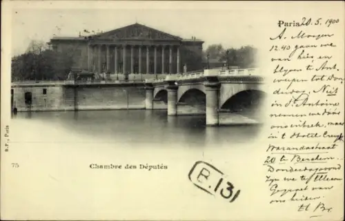 Ak Paris VII, Palais Bourbon, Chambre des Députés
