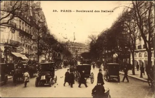 Ak Paris IX, Boulevard des Italiens