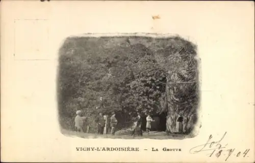 Ak Vichy Ardoisière Allier, La Grotte