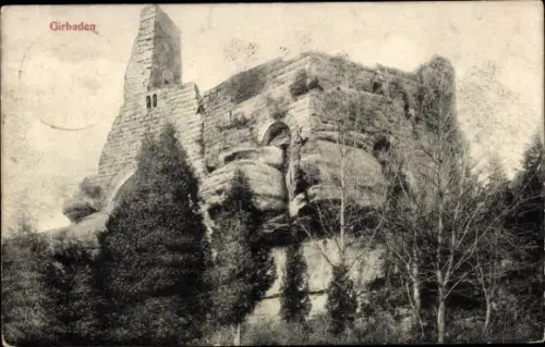 Ak Mollkirch Elsass Bas Rhin, Burg Girbaden