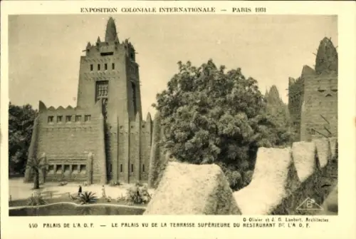 Ak Paris, Expo Coloniale Internationale 1931, Palais de L'A.O.F