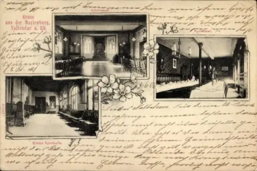 Ak Vallendar am Rhein,  Vallendar a. Rh., Arbeitssaal, Kleine Spielhalle