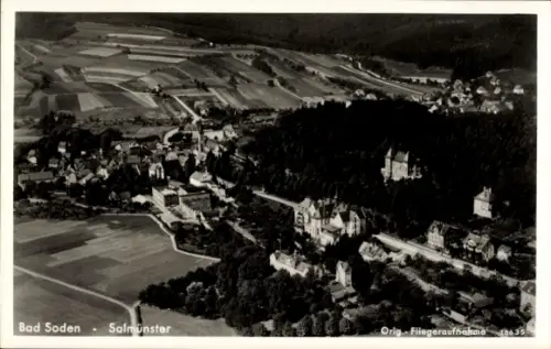 Ak Bad Soden Salmünster in Hessen, Stolzenberg, Fliegeraufnahme