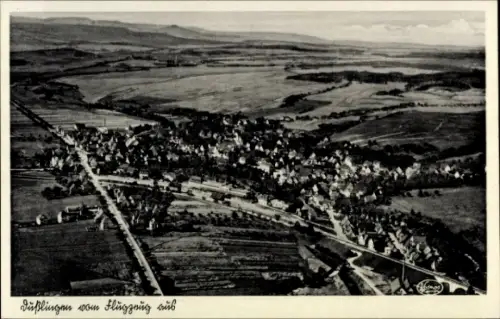 Ak Dußlingen Dusslingen in Württemberg, Luftaufnahme von  Landschaft, Gebäude, Straßen