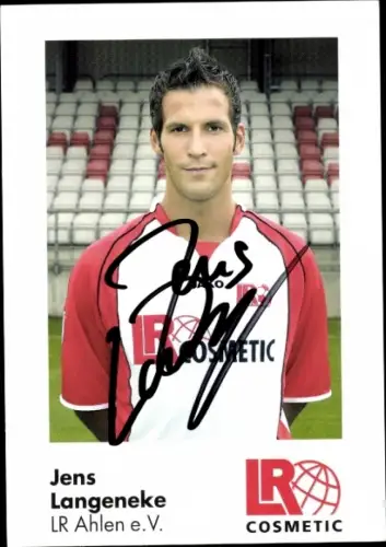 Autogrammkarte Fußballer Jens Langeneke, Rot Weiss Ahlen, Autogramm