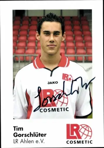 Autogrammkarte Fußballer Tim Gorschlüter, Rot Weiss Ahlen, Autogramm