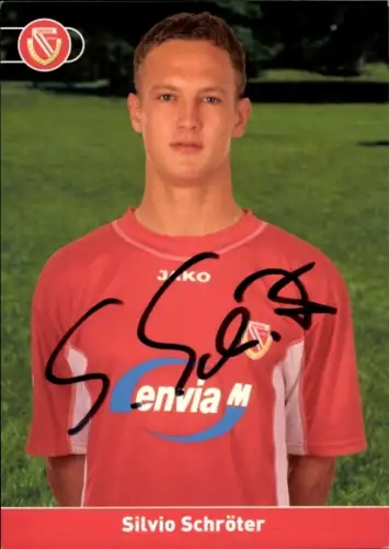 Autogrammkarte Fußballer Silvio Schröter, Energie Cottbus, Autogramm