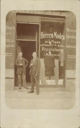 Foto Ak Berlin Prenzlauer Berg, Herren-Moden-Geschäft J. Budnowski, Jablonskistraße 3