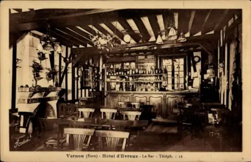 Ak Vernon Eure, Hotel d'Evreux, Innenansicht