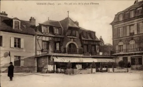 Ak Vernon Eure, Place d'Evreux