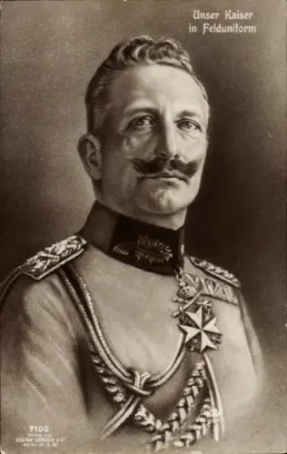 Ak Kaiser Wilhelm II. in Felduniform