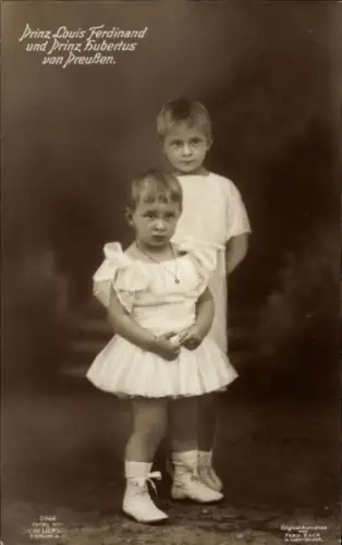 Ak Prinz Louis Ferdinand und Prinz Hubertus von Preußen, Portrait