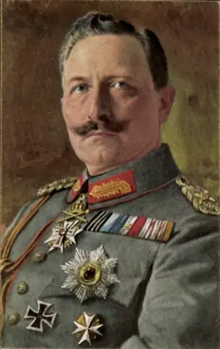 Künstler Ak Kaiser Wilhelm II., Portrait, Orden