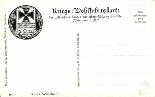 Künstler Ak Kaiser Wilhelm II., Portrait, Orden