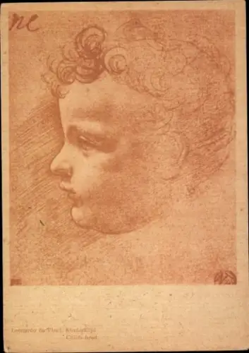 Künstler Ak Vinci, L. da, Kinderkopf