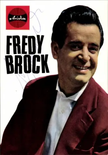 Autogrammkarte Musiker Fredy Brock, Autogramm