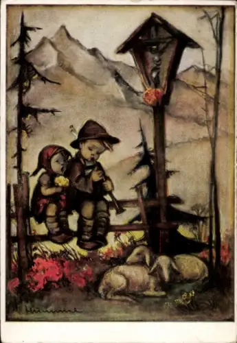 Künstler Ak Hummel, Berta, Hirtenlied, Nr 4971