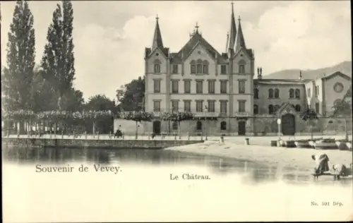 Ak Vevey Kanton Waadt, Schloss