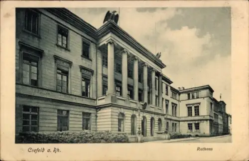 Ak Krefeld am Niederrhein, Rathaus